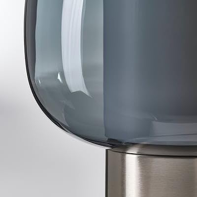 Amazon | IKEA イケア テーブルランプ ニッケルメッキ グレー ガラス